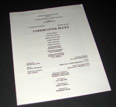 UNDERCOVER BLUES Movie Press Kit Production Notes Pressbook Dennis Quaid - $14.99