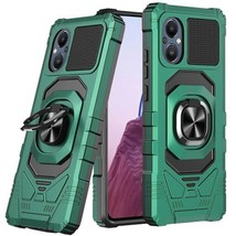 Robotic Hybrid w/ Magnetic Ring Stand Case Cover GREEN For OnePlus Nord N20 5G - £6.84 GBP