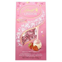 Lindt Lindor Valentine&#39;s Day Strawberries and Cream White Chocolate Truf... - $32.88