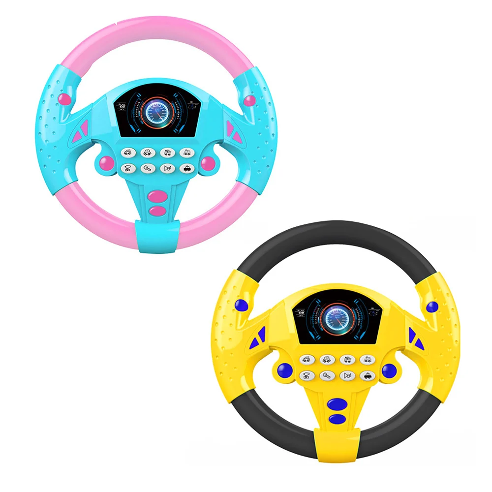 Game Fun Play Toys Simulate Driving Car Copilot Steering Wheel Eletric Baby Game - £23.18 GBP