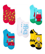Peanuts Characters No Show Socks 5-Pack Multi-Color - £15.72 GBP