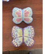 FITZ And FLOYD Painting Easter Eggs Butterfly Dishes Set Of 2 - 2004 - $149.39 MXN