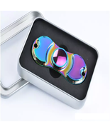 Aluminum Metal Rainbow Hand Spinner Fidget - One Item w/Random Color and... - £9.54 GBP