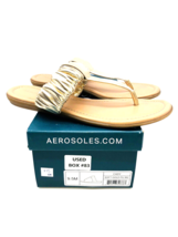 Aerosoles Cady Thong Sandals- Soft Gold , Size US 9.5M *used* - £14.93 GBP