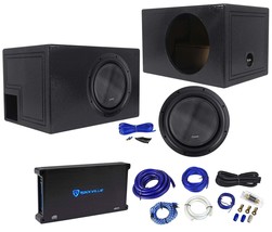 American Bass XR-12D4 2400w 12&quot; Subwoofer+Vented Sub Box+Mono Amplifier+Amp Kit - £623.81 GBP