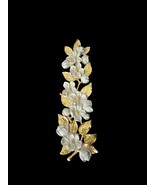 Vintage Wall Hainging Gold Plaque FLOWER Homeco USA 7322 - $368.51 MXN