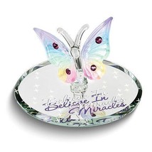 Glass Baron Believe In Miracles Butterfly Handcrafted Glass Figurine - £17.79 GBP