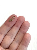 Gold Filled Initial F Letter Pendant Charm With Lock Clasp - £7.80 GBP