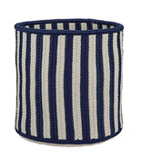 Colonial Mills 14 x 14 x 12 in. Baja Stripe Basket Navy - $103.86