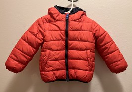 Joe Fresh Puffer Jacket, Fleece-Lined with Hood - Red (12-18 months) (GUC) - £7.99 GBP