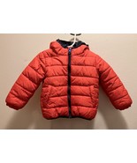 Joe Fresh Puffer Jacket, Fleece-Lined with Hood - Red (12-18 months) (GUC) - £7.81 GBP