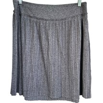 Banana Republic Knit Pleated Mini Skirt Size 14 Gray Cotton Blend NWT - £18.48 GBP