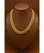 26 Inch Cuban Link Chain 18K Gold Plated 14mm For Men And Women - €32,36 EUR