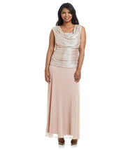 R&amp;M Richards ~Sizes 14W-20W~ Shimmery Draped Mother of Bride/Groom Plus ... - £60.21 GBP