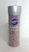 Wilton Silver (Lt Pink) Sugar Pearls Sprinkles 4.8 oz - £4.74 GBP