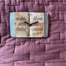 Music Notebook, Ceramic Wall Clock, Made In Turkey. About 7x4 Inch - £18.58 GBP