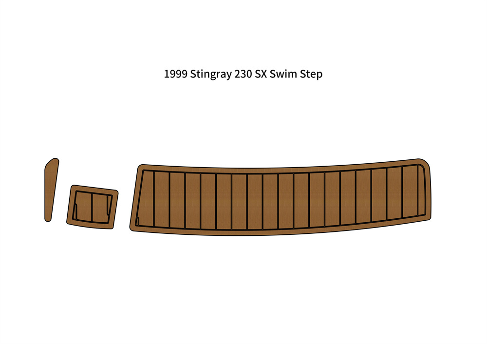 Primary image for 1999 Stingray 230 SX Swim Platform Step Pad Boat EVA Foam Teak Deck Floor Mat