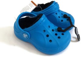 Crocs Kids Ralen Lined Clog Toddler Ocean/Black Blue 6-7 Toddler C6 - New - £29.12 GBP