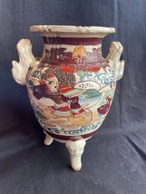 ANTIQUE SAMURAI SATSUMA WARE INCENSE BURNER MORIAGE HAND PAINTED - £74.39 GBP