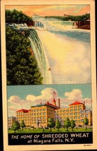 Vintage 1939 Postcard -The Home of Shredded Wheat Niagara Falls bk42 - £2.33 GBP