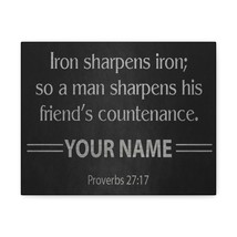  Personalized Iron Sharpens Iron Proverbs 27:17 Bible Verse Canva - £56.33 GBP+