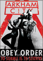 DC Comics Batman/Batgirl Arkham City Obey Order Art Refrigerator Magnet NEW - £3.21 GBP