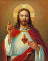 Art print Most sacred Heart of Jesus 24&quot;X18 - £19.77 GBP