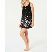 Charter Club Sleeveless Chemise Nightgown (Black, Border Floral, Small) - £11.95 GBP