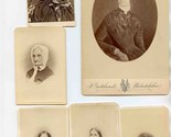 Cabinet Card &amp; 5 CDV&#39;s of Same Woman as She Grows Older 1860&#39;s Revenue S... - $126.72