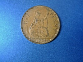 F. Grossbritannien Munze 1 Penny 1964 Elizabeth II Britain Coin - $4.32