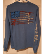 Men&#39;s Salt Life Pocket T-Shirt Blue Long Sleeve Sz S Fishing Pirate America - $15.04