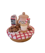 Yankee Candle Our America Gift  Jar Topper Milk And Cookies Rare Retired... - $14.85