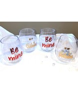drinking cups  BE MINE  and BE MY VALENTINE   Set Of 4 NEW VALENTINE&#39;S DAY - $236.61 MXN