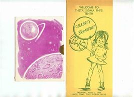 Theta Sigma Phi Fort Worth Celebrity Breakfasts Mary Sears Juanita Roberts  - $27.72