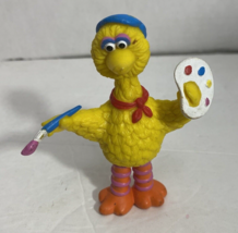 Sesame Street Applause Big Bird Painter Artist Figure Cake Topper 1980s ... - $8.76