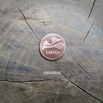 Coin, token Latvija + latvian signs, choice your coin reverse, handmade minting  - £2.60 GBP