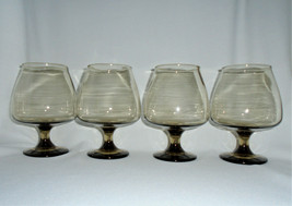 Libbey Tawny Accent Vintage Brandy Glasses Set of Four Barware 1970s - £23.74 GBP