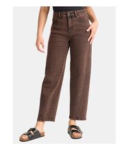 New NWT Time and Tru Women&#39;s High Rise Brown Barrel Jeans 26.5&quot; Inseam S... - €13,58 EUR