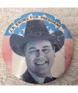JR EWING For President Button Pinback Larry Hagman TV Show DALLAS 80s Pin - $9.89