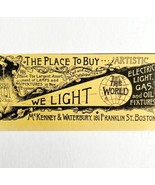 McKenney &amp; Waterbury Light Fixtures 1894 Advertisement Victorian Boston ... - £15.71 GBP