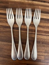 Oneida Omni Heirloom Cube Satin Stainless Dinner Fork Set Of 4 - £51.30 GBP