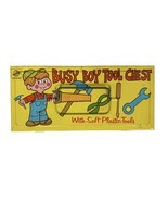 Vintage Toy Metal Toolbox Busy Boy Tool Chest Ohio Art 60-70s Wrench &amp; B... - $182.25 MXN