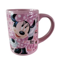 Disney Minnie Mouse 3D Embossed Pink Ceramic 12 oz Coffee Mug DIVA Jerry... - $29.39