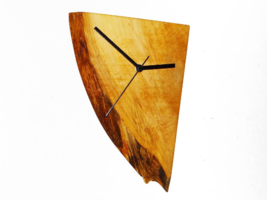 Wooden clock, wood wall clock, rustic natural wood clock, birthday gift,... - £86.04 GBP