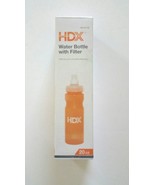 HDX 20 Oz Water Bottle With Filter Orange Portable BPA Free Plastic - $27.14 CAD