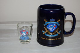 Toronto Blue Jays 1992 World Champions Blue Stein by Hunter Corp  Shot G... - £15.25 GBP