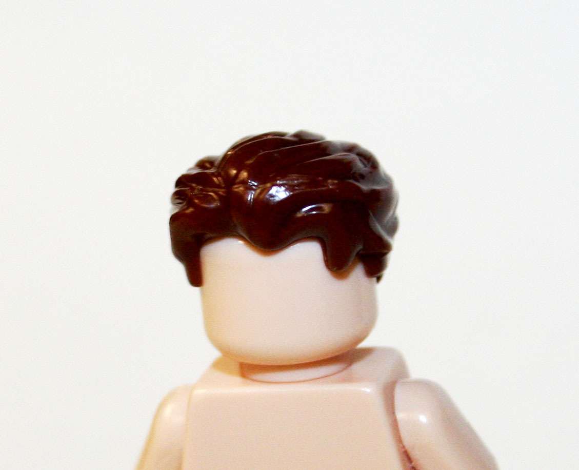 Brown Wavy Male hair piece for Minifigure US Toy - $2.00