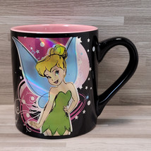 Disney Tinkerbell Tink 12 oz. Ceramic Coffee Mug Cup Black &amp; Pink - £11.43 GBP