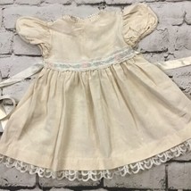 Vintage Thomas Baby Girls Sz 18-24mos Dress Cream-Colored Puff Sleeves  - $39.59