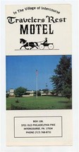 Travelers Rest Motel Brochure Intercourse Pennsylvania The Smuckers  - £14.01 GBP